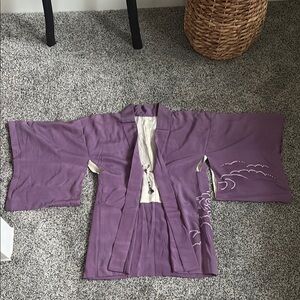 Purple Silk Kimono Jacket